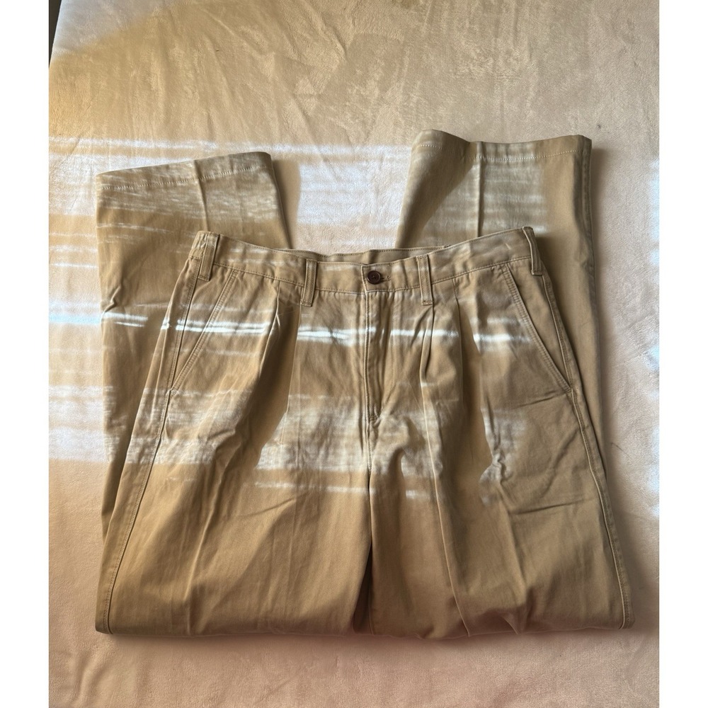 Eddie Bauer‎ Mens Size 36 Tan Solid Chino Pants